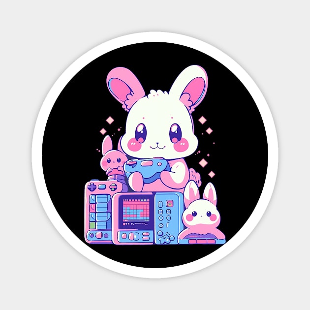 cute bunny Magnet by lets find pirate